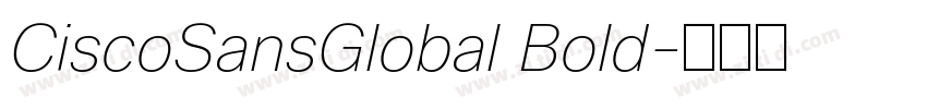CiscoSansGlobal Bold字体转换